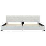 vidaXL Cadre de lit Blanc Similicuir 180 x 200 cm