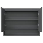 vidaXL Armoire à miroir de salle de bain 80x15x60 cm MDF Gris