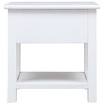 vidaXL Table d'appoint Blanc 40x40x40 cm Bois de Paulownia