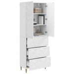 vidaXL Ensemble de Meubles 2 Pièces Blanc brillant 66 x 34 5 x 90 cm