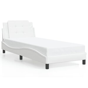 vidaXL Cadre de lit sans matelas blanc 100x200 cm similicuir