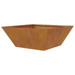 vidaXL Pots en métal Acier corten 40 x 40 x 15 cm