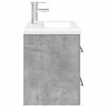 vidaXL Ensemble de meubles de salle de bain 2 Pièces gris béton