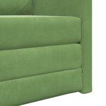 vidaXL Canapé-Lit 60cm Vert clair Velours