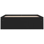 vidaXL Cadre de lit noir 120x190 cm petit double