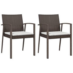 vidaXL Chaises de jardin coussins lot de 2 marron 56 5x57x83 cm rotin