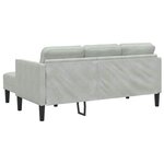 vidaXL Ensemble de Canapés 2 Pièces Gris clair 173 x 131 x 67 cm Velours