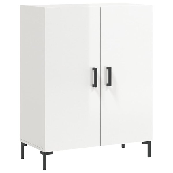 vidaXL Buffet Blanc brillant 69 5x34x90 cm Bois d'ingénierie
