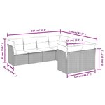 vidaXL Salon de jardin avec coussins 8 Pièces beige résine tressée