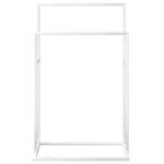 vidaXL Porte-serviettes sur pied Blanc 48x24x78 5 cm Fer