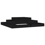 vidaXL Jardinière Noir 110x110x27 cm Bois massif de pin