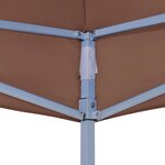 vidaXL Toit de tente de réception 4 5x3 m Marron 270 g/m²