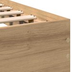 vidaXL Cadre de lit avec tête de lit Chêne artisanal 203 x 104 x 70 cm