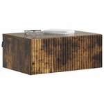 vidaXL Cabinet de chevet mural Chêne fumé 49 x 34 5 x 20 cm