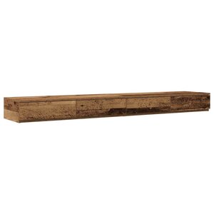 vidaXL Tiroirs de lit avec tiroir Bois ancien 180 x 36.5 x 16.5 cm