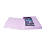 Chemise box exacompta aquarel  en carte lustrée - dos 4 cm couleurs assorties - lot de 8