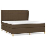 vidaXL Sommier à lattes de lit avec matelas Marron foncé 180x200 cm