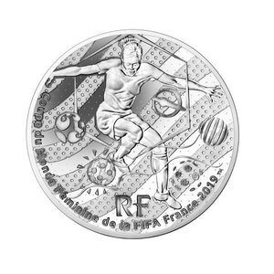 Pièce de monnaie 10 euro France 2019 argent BE – Coupe du monde de football féminin en France (Afrique)