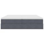 vidaXL Lit avec rangement et matelas Gris foncé 200 x 200 cm Velours
