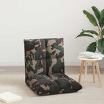 vidaXL Fauteuil de sol ajustable Vert armée Tissu