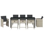 vidaXL Ensemble de salle à manger pour jardin 9 Pièces Gris clair