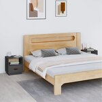 vidaXL Tables de chevet 2 Pièces Gris 40x34x45 cm Bois de pin massif