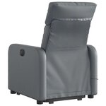 vidaXL Fauteuil inclinable de massage électrique gris similicuir