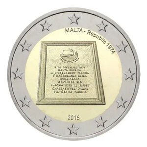 2 euros commémorative Malte 2015 - République.