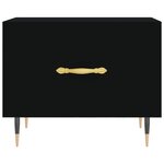 vidaXL Tables basses 2 Pièces noir 50x50x40 cm bois d'ingénierie