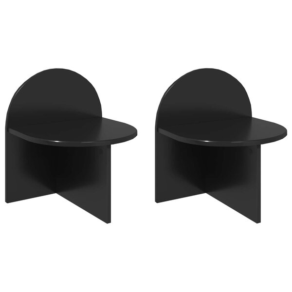 vidaXL Table de chevet 2 Pièces Chêne noir 40 x 35 5 x 45 5 cm