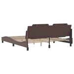 vidaXL Cadre de lit avec tête de lit marron 180x200 cm Similicuir