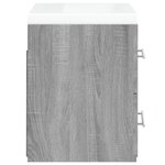 vidaXL Meuble lavabo avec bassin intégré Sonoma gris Bois d'ingénierie