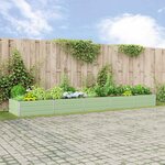 vidaXL Jardinière Vert pastel 195 x 100 x 45 cm Acier galvanisé