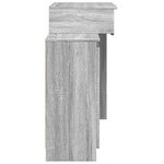 vidaXL Coiffeuse avec LED sonoma gris 115x37x110 5 cm