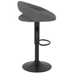 vidaXL Tabourets de bar lot de 2 gris foncé velours