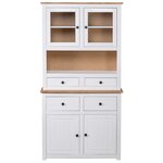 vidaXL Buffet haut Blanc 93x40 5x180 cm Pin Gamme Panama