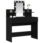 vidaXL Table de Toilette avec tiroir Chêne noir 100 x 40 x 130 cm