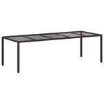vidaXL Table de Jardin Marron 250 x 100 x 75 cm polyrotin