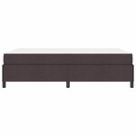 vidaXL Lit à ressorts Marron 140 x 200 cm Tissu  Bois Engineered