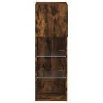 vidaXL Meubles TV avec lumières LED 2 Pièces chêne fumé 30 5x30x90 cm