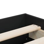 vidaXL Cadre de lit et tiroirs noir 120x190 cm bois d'ingénierie