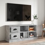 vidaXL Meuble TV gris béton 102x35 5x47 5 cm bois d'ingénierie
