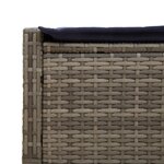 vidaXL Chaise longue double avec coussins gris résine tressée