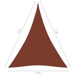 vidaXL Voile de parasol tissu oxford triangulaire 3x4x4 m terre cuite