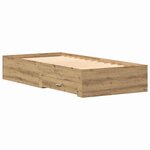 vidaXL Cadre de lit Chêne artisanal 100 x 200 cm Bois d'ingénierie