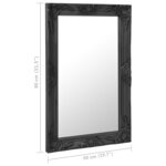 vidaXL Miroir mural style baroque 50x80 cm noir