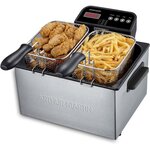 ARTHUR MARTIN AMP824 - Friteuse - 5L - 3 paniers - 3000W - Ecran digital