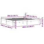 vidaXL Cadre de lit sans matelas cire marron 200x200cm bois pin massif