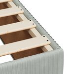 vidaXL Cadre de lit gris clair 120x190 cm velours