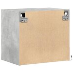 vidaXL Tables de chevet murales avec lumières LED 2 Pièces gris béton